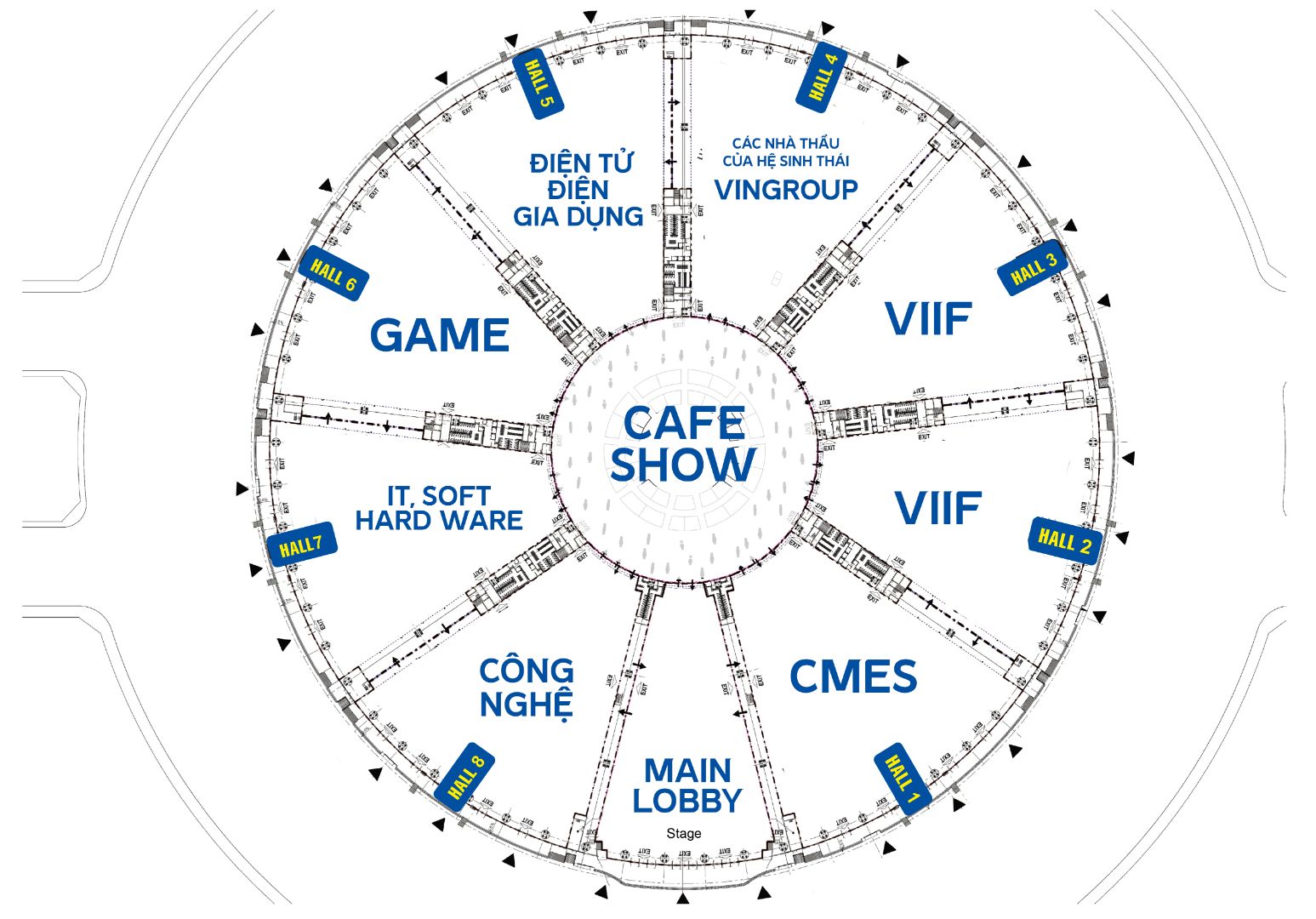 Hội chợ hàng công nghiệp việt nam 2019 sơ đồ gian hàng